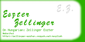 eszter zellinger business card